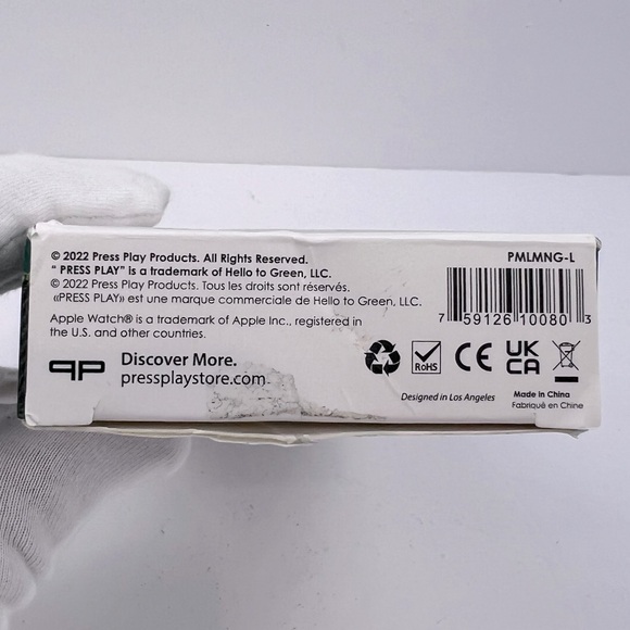 PRESS PLAY MESH MAGNETIC LOOP STAINLESS STEEL MESH STRAP FOR APPLE WATCH, GREEN - Picture 9 of 11